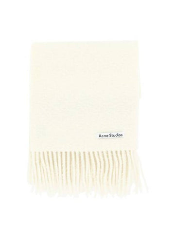 Wool Fringe Scarf  White - ACNE STUDIOS - BALAAN 1