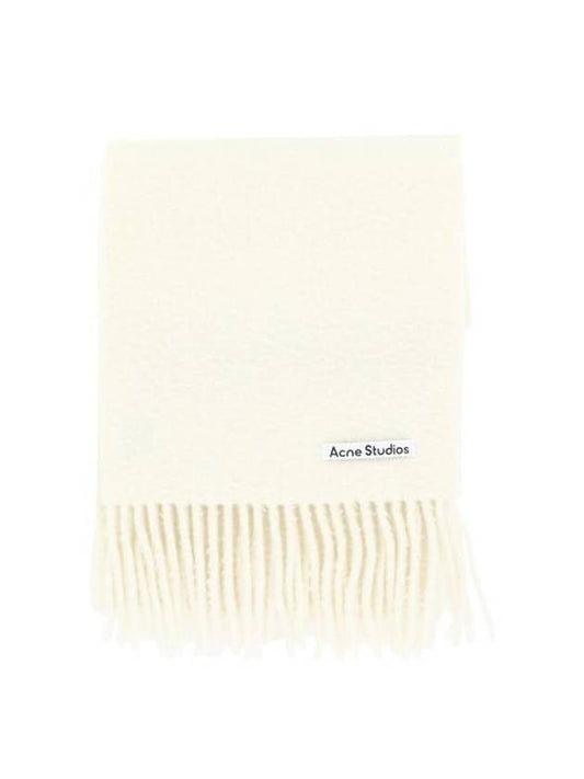 Wool Fringe Scarf  White - ACNE STUDIOS - BALAAN 1