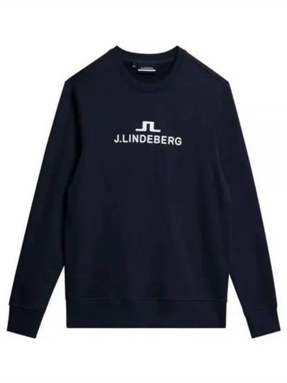 Men's Alpha Crew Neck Long Sleeve T-Shirt Navy - J.LINDEBERG - BALAAN 2