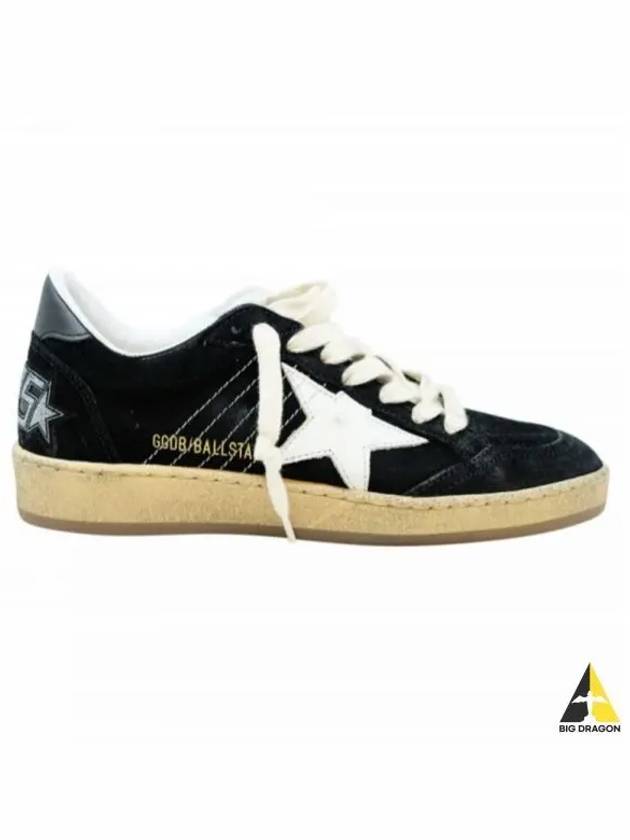 Men's Ballstar Suede Low Top Sneakers Black - GOLDEN GOOSE - BALAAN 2