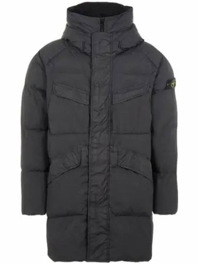 Wappen Patch Crinkle Reps Long Padding Black - STONE ISLAND - BALAAN 2