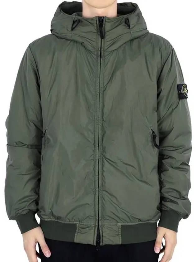 H71 811540823 v0059 Men s jacket bomber jumper hooded denim down padded vest MAN GREEN JACKETS - STONE ISLAND - BALAAN 3