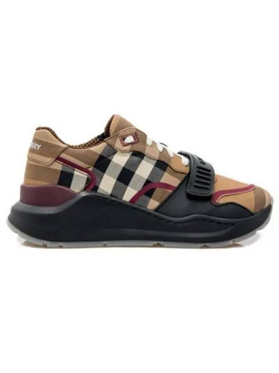 Ramsey Check Cotton Low Top Sneakers Brown - BURBERRY - BALAAN 2