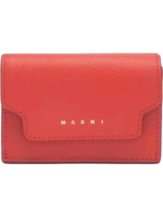 Saffiano Orange Trunk Card Wallet PFMOW02U07 LV520 Z600M - MARNI - BALAAN 2