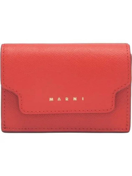 Saffiano Orange Trunk Card Wallet PFMOW02U07 LV520 Z600M - MARNI - BALAAN 2