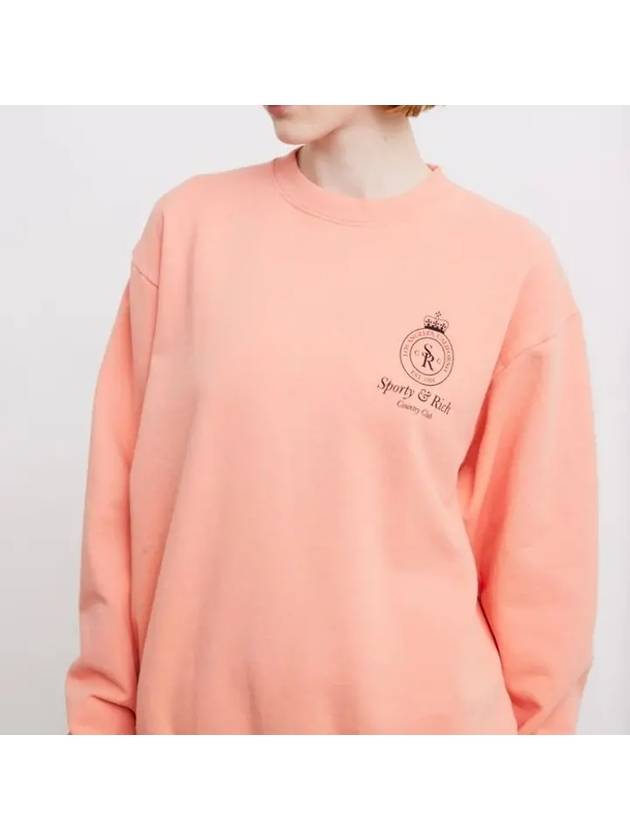 Pink Crown Crew Neck Sweatshirt CR473GF4 - SPORTY & RICH - BALAAN 2