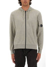 Light Fleece Zip Up Hoodie Grey - CP COMPANY - BALAAN 4