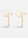 tribal CD logo crystal pearl earrings - DIOR - BALAAN 3