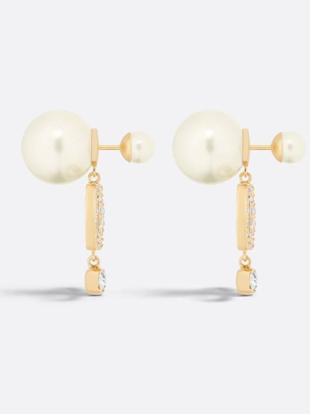 tribal CD logo crystal pearl earrings - DIOR - BALAAN 3