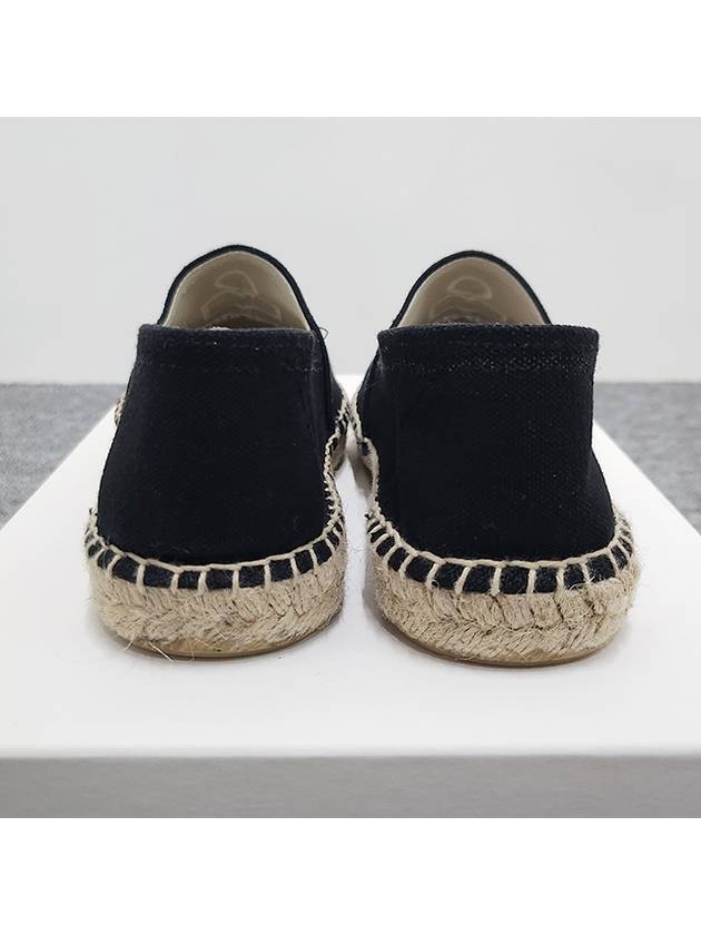 Canae Embroidered Logo Canvas Espadrilles Black - ISABEL MARANT - BALAAN 6