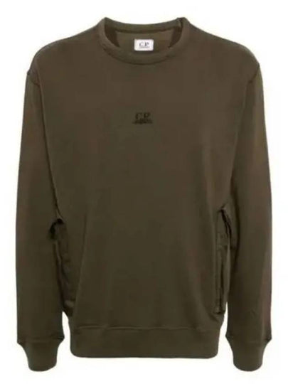 Cotton Fleece Mixed Pocket Sweatshirt Green - CP COMPANY - BALAAN 2