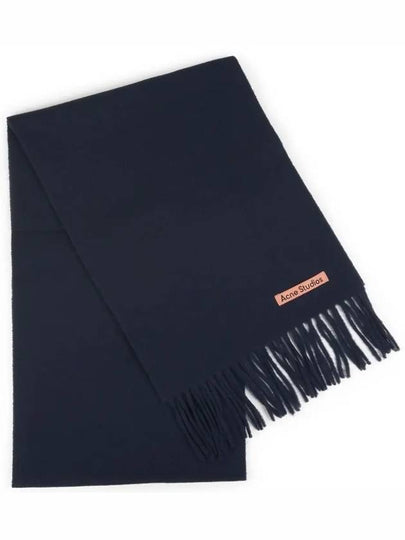 Wool Fringe Muffler Navy Blue - ACNE STUDIOS - BALAAN 2