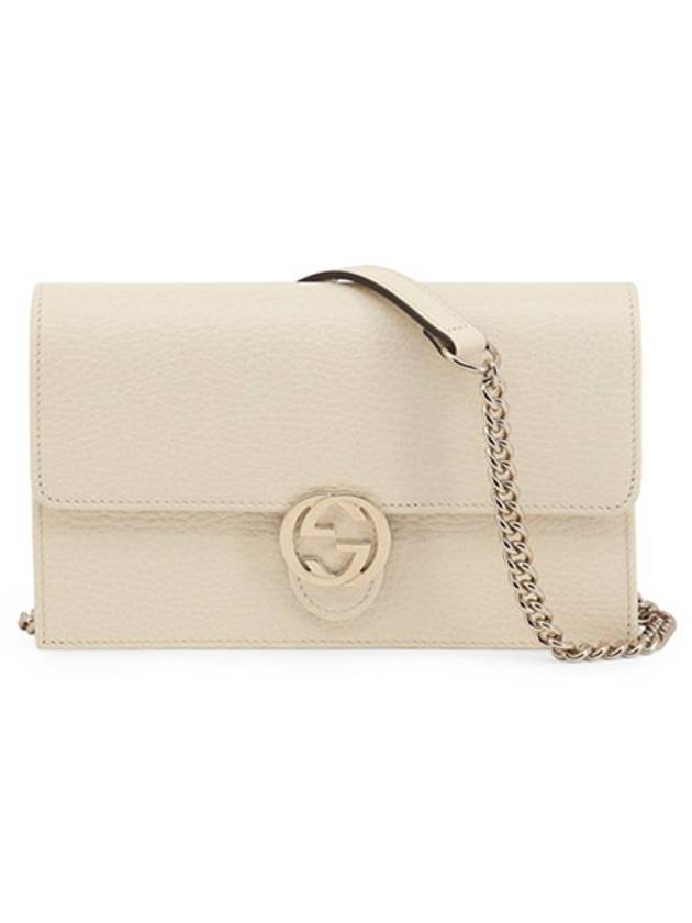 GG Interlocking Chain Strap Cross Bag Ivory - GUCCI - BALAAN 1