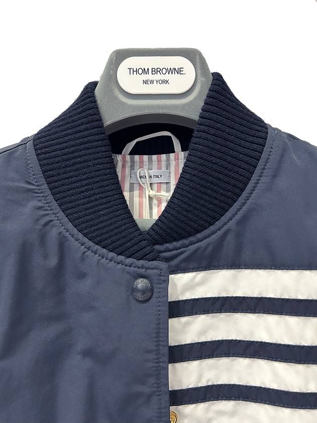 Women's 4-Bar Padded Vest Navy - THOM BROWNE - BALAAN 4