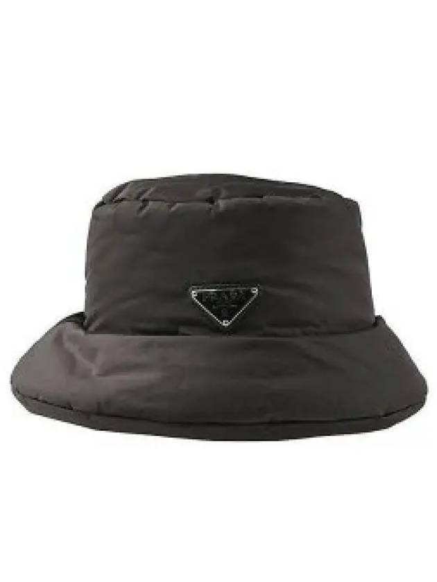 Triangle Logo Bucket Hat Black - PRADA - BALAAN 2