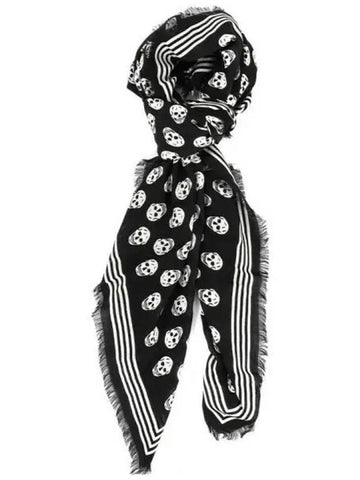 Unisex skull muffler 270590 - ALEXANDER MCQUEEN - BALAAN 1