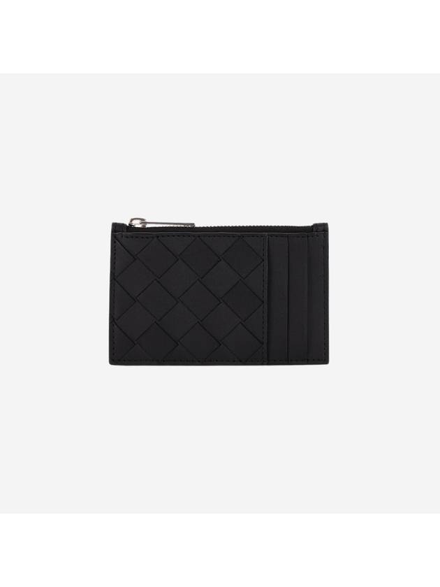 Intrecciato Zipped Card Case Black - BOTTEGA VENETA - BALAAN 2