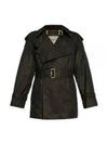 Gabardine Trench  Coat Black - BURBERRY - BALAAN 2