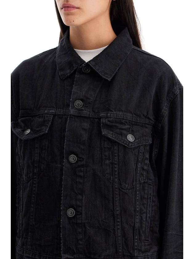 Back Logo Denim Jacket Black - BALENCIAGA - BALAAN 5