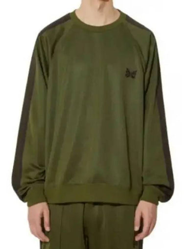 24 Track Crew Neck Shirt Olive OT227 - NEEDLES - BALAAN 1