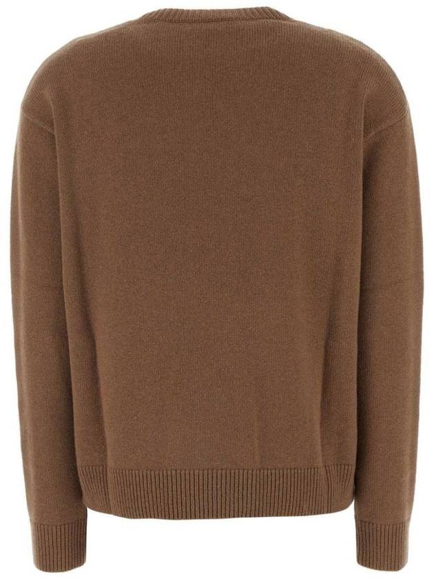 Logo Wool Knit Top Brown - S MAX MARA - BALAAN 3