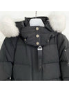 Women's Astoria ASTORIA Hooded Fur Down Short Padded Jacket Black - MOOSE KNUCKLES - BALAAN.