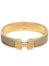 Click-Ache Click H Gold Bracelet Marron Glace - HERMES - BALAAN.
