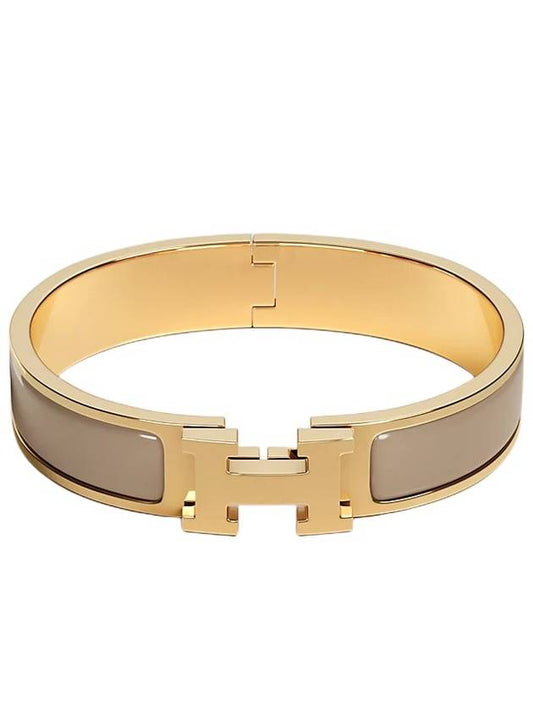 Click-Ache Click H Gold Bracelet Marron Glace - HERMES - BALAAN.