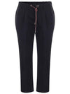 Gavardine Straight Pants Night Blue - MONCLER - BALAAN 1