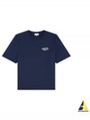 Handwriting Logo Cotton Short Sleeve T-Shirt Navy - MAISON KITSUNE - BALAAN 2