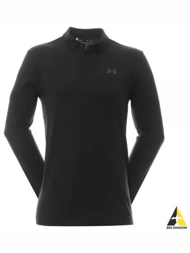 Men's UA Matchplay Long Sleeve Polo Shirt Black - UNDER ARMOUR - BALAAN 2