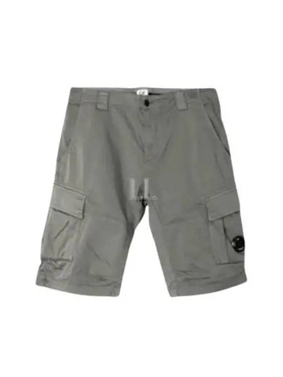 Stretch Satin Cargo Shorts Green - CP COMPANY - BALAAN 2