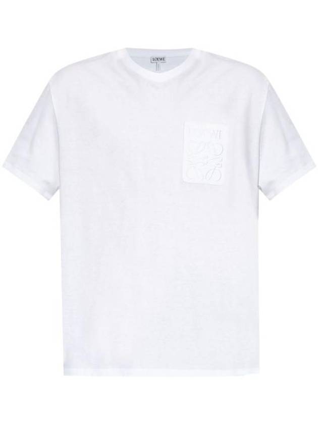 Relaxed Fit Cotton Short Sleeve T-Shirt White - LOEWE - BALAAN 1