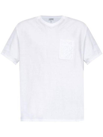 Relaxed Fit Cotton Short Sleeve T-Shirt White - LOEWE - BALAAN 1