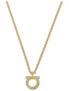 Gancini Crystal Necklace Gold - SALVATORE FERRAGAMO - BALAAN 5