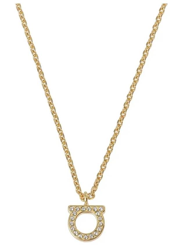 Gancini Crystal Necklace Gold - SALVATORE FERRAGAMO - BALAAN 5