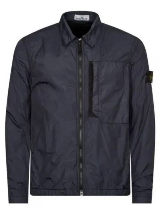 Garment Dyed Crinkle Reps Recycled Nylon Jacket Navy - STONE ISLAND - BALAAN 2