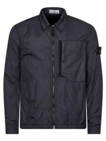 Garment Dyed Crinkle Reps Recycled Nylon Jacket Navy - STONE ISLAND - BALAAN 2