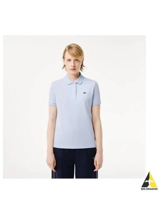 Women s 2 button regular fit polo t shirt light lavender - LACOSTE - BALAAN 1