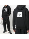 Men's Wappen Patch Box Logo Hoodie Black - STONE ISLAND - BALAAN 2