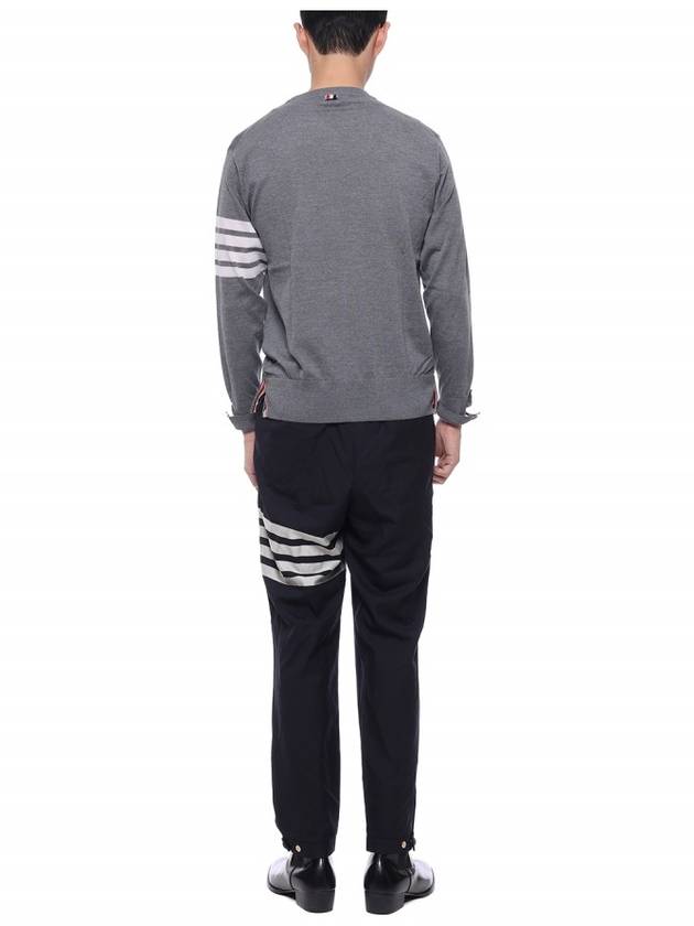 4 Bar Stripe Plain Weave Track Pants Navy - THOM BROWNE - BALAAN 6