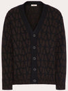 Iconography Wool Cardigan Brown - VALENTINO - BALAAN 3