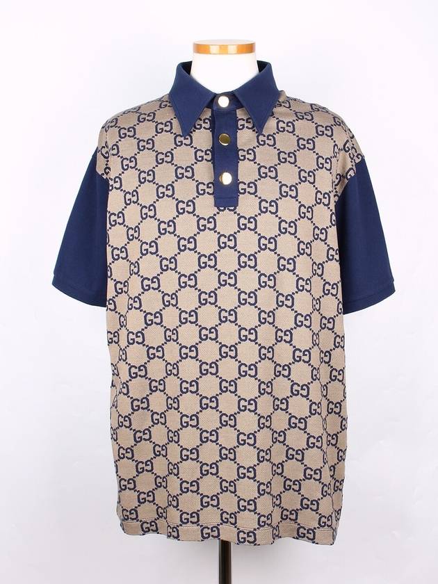 GG jacquard gold PK short sleeve collar XXL - GUCCI - BALAAN 1