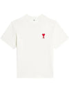 Heart Logo Cotton Jersey Short Sleeve T-Shirt White - AMI - BALAAN 2