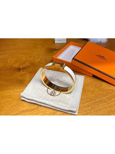 Clic H Bracelet Gold Blanc - HERMES - BALAAN 2