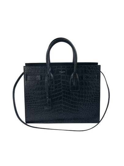 Sac De Jour Leather Tote Bag Black - SAINT LAURENT - BALAAN 2