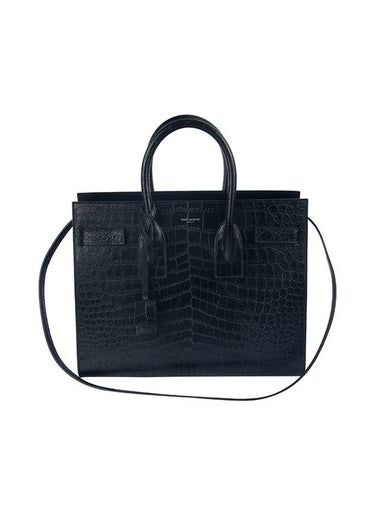 Sac De Jour Leather Tote Bag Black - SAINT LAURENT - BALAAN 1