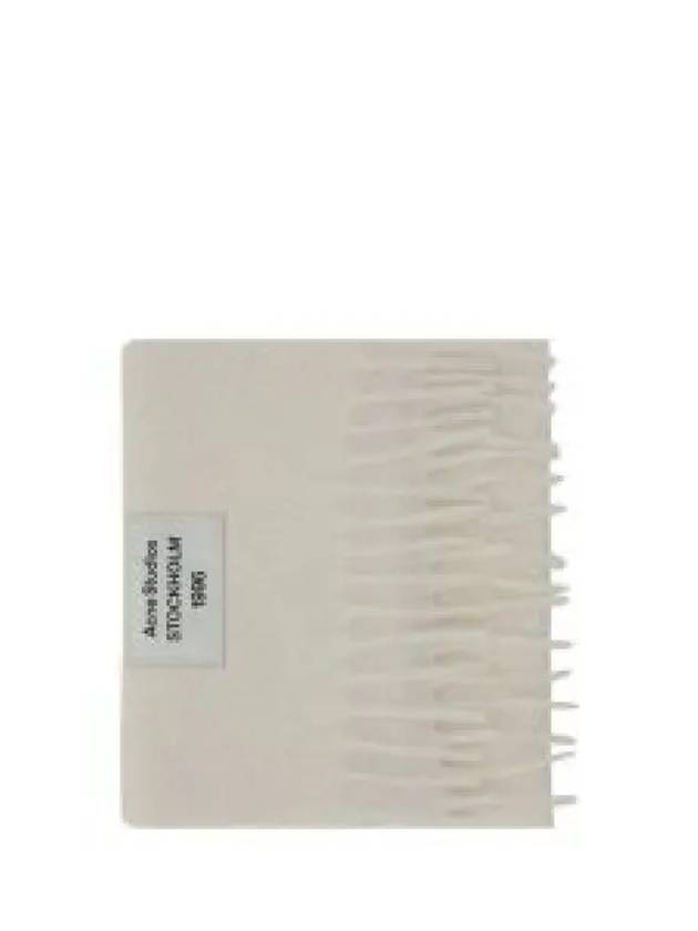 Logo Patch Fringe Muffler White - ACNE STUDIOS - BALAAN 2