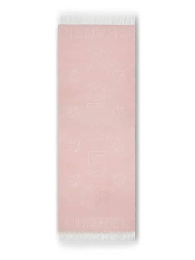 Cashmere muffler stole pink white AAA353 - CHANEL - BALAAN 1