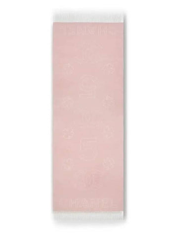 Cashmere muffler stole pink white AAA353 - CHANEL - BALAAN 1